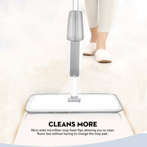 Mop & Broom Accessories Spray Mop With Reusable Microfiber Pads 360 Degree Metal Handle For Home Kitchen Laminate Wood Ceramic Tiles Floor Cleaning