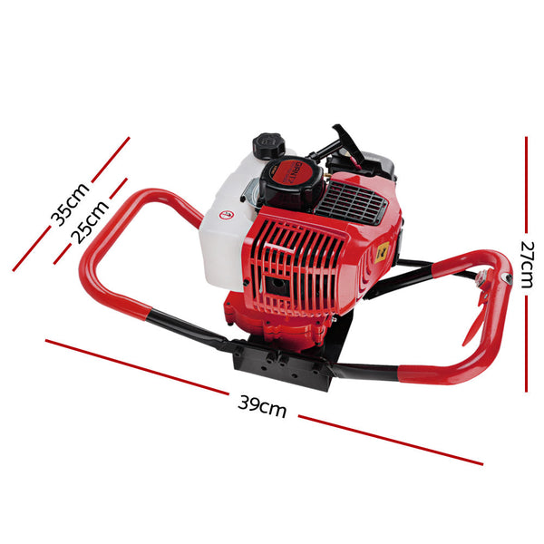 Post Hole Diggers & Augers Giantz Post Hole Digger Only 66Cc Petrol Motor Drill Borer Fence Auger Bits