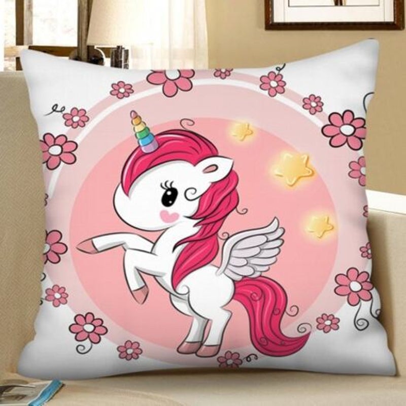 Cushions & Decorative Pillows Digital Print Unicorn Square Pillowcase Multi