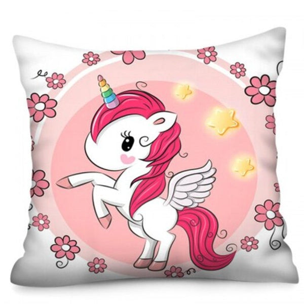 Cushions & Decorative Pillows Digital Print Unicorn Square Pillowcase Multi