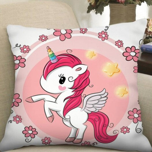 Cushions & Decorative Pillows Digital Print Unicorn Square Pillowcase Multi