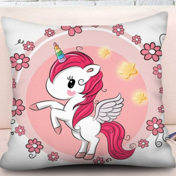 Cushions & Decorative Pillows Digital Print Unicorn Square Pillowcase Multi