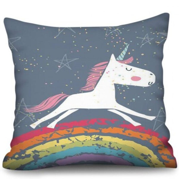 Cushions & Decorative Pillows Digital Print Unicorn Square Sofa Cushion Pillow Case Multi W18 X L18 Inch