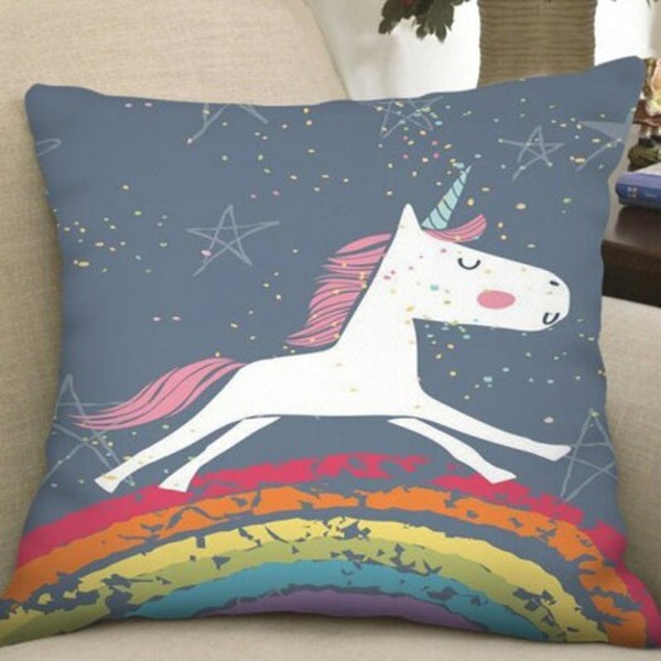 Cushions & Decorative Pillows Digital Print Unicorn Square Sofa Cushion Pillow Case Multi W18 X L18 Inch