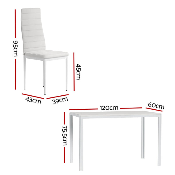 Dining Sets Artiss Dining Chairs And Table Set 6 Of 7 Wooden Top White