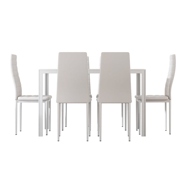 Dining Sets Artiss Dining Chairs And Table Set 6 Of 7 Wooden Top White