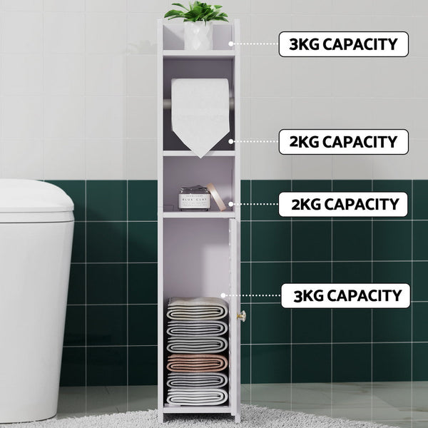 Bathroom Cabinets Artiss Bathroom Cabinet Toilet Roll Holder Tissue Organizer 3 Tier Floor