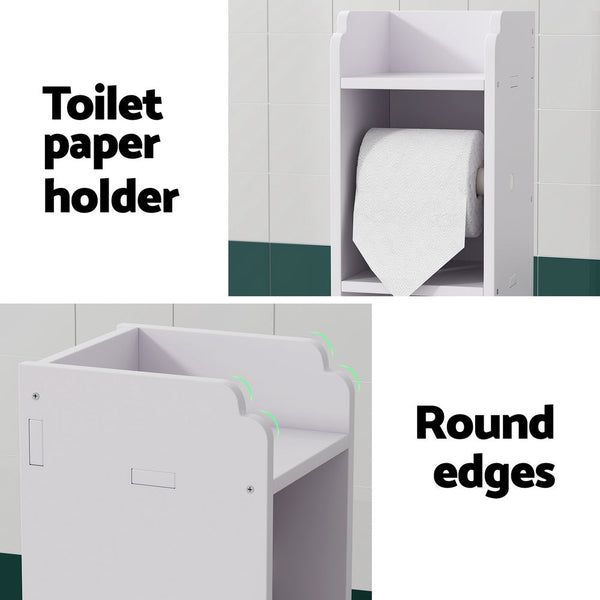 Bathroom Cabinets Artiss Bathroom Cabinet Toilet Roll Holder Tissue Organizer 3 Tier Floor