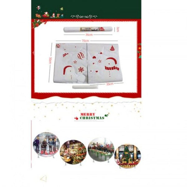 Seasonal Decorations Diy Merry Christmas Wall Stickers Window Glass Festival Decals Santa Murals H