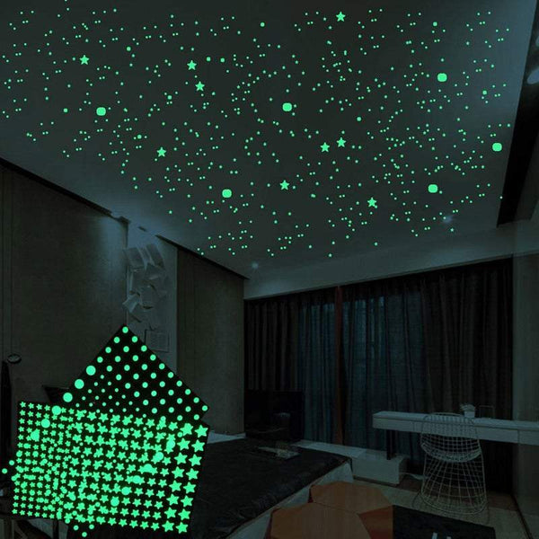 Wall Stickers Decorative Stickers Diy Wall Luminous Bubble Stars Or Dots