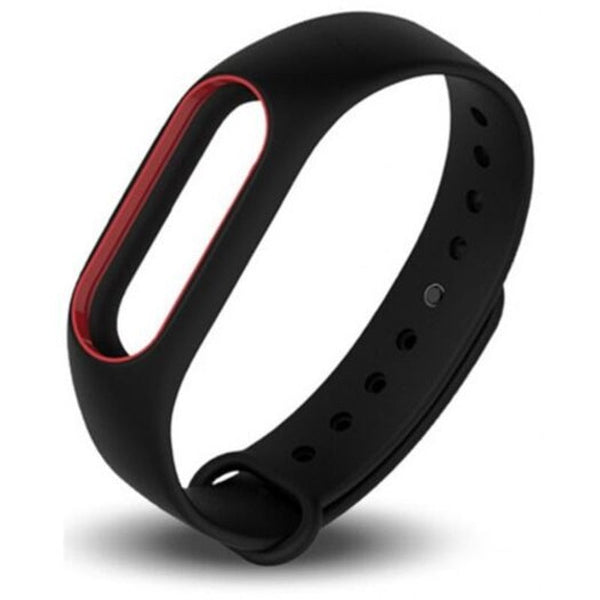 Double Colorful Silicone Wrist Strap Bracelet Replacement Watchband For Original Xiaomi Mi Band 2 Wristbands Black