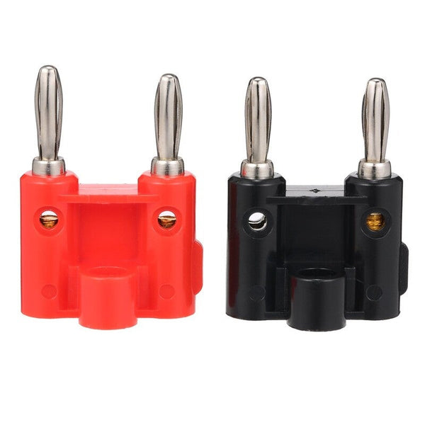 Audio Cables & Adapters Double Row Banana 4Mm Plug Black Red Speaker Adapter Audio Lantern Cross Connector 2