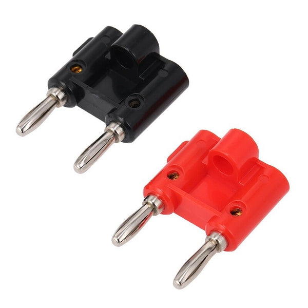 Audio Cables & Adapters Double Row Banana 4Mm Plug Black Red Speaker Adapter Audio Lantern Cross Connector 2