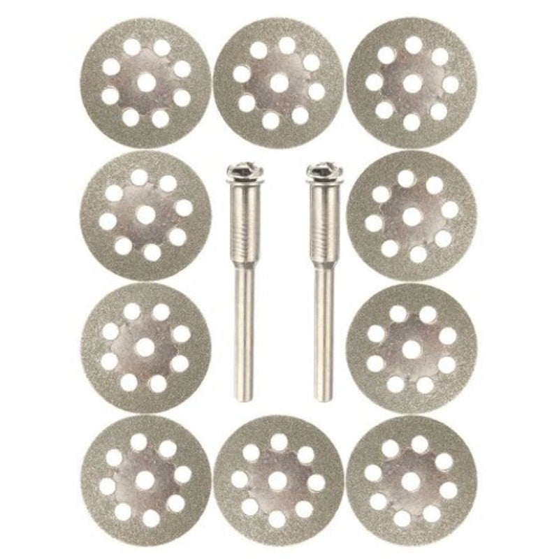 Diamond Blades Double Sided Diamond Cutting Discs 10 Pcs Silver 25Mm