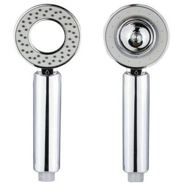 Double Sided Water Pressurized Shower Head Handheld High Pressure Sprinkler Silver