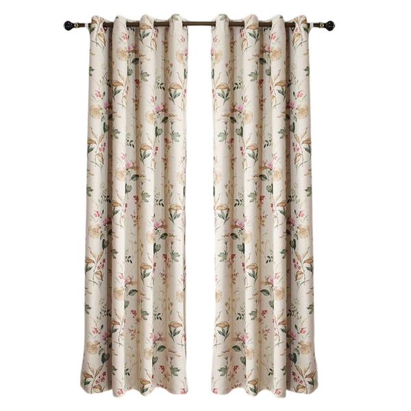 Curtains & Drapes 400 Centimetre Curtain Beige Flower Design Modern Luxury Retro Style Texture