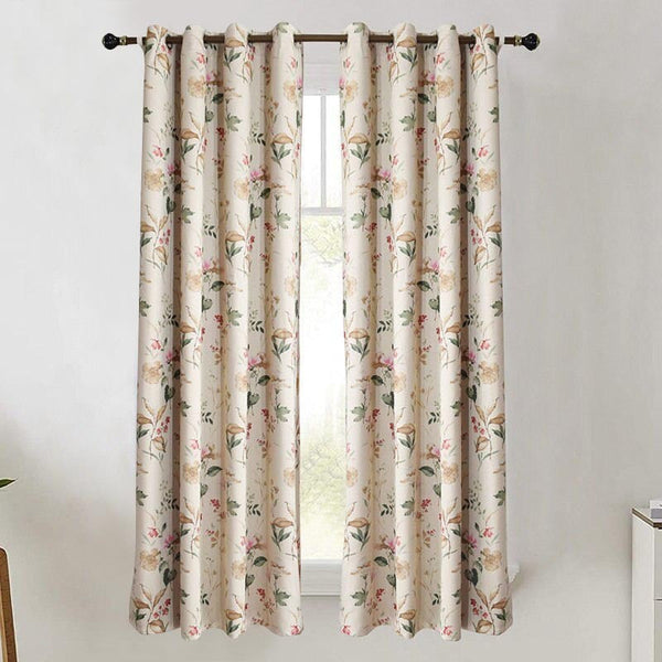 Curtains & Drapes 200Cm Beige Flower Design Curtain Modern Luxury Retro Style For Home Decor