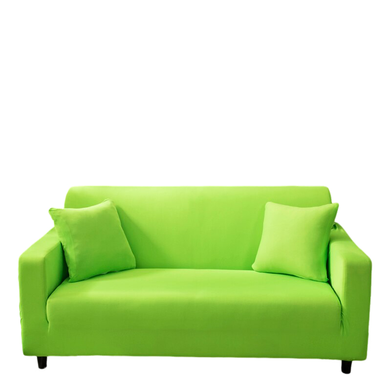 Slipcovers 4 Seater Sofa Cover Plain Apple Green Elastic Stretchable Slipcover For Living Room