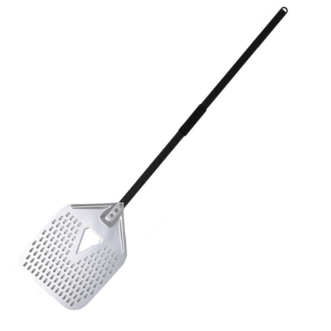 Pizza Paddles Pizza Shovel 28Cm X 123.5Cm Silver Perforated Peel With Metal Handle Baking Tool