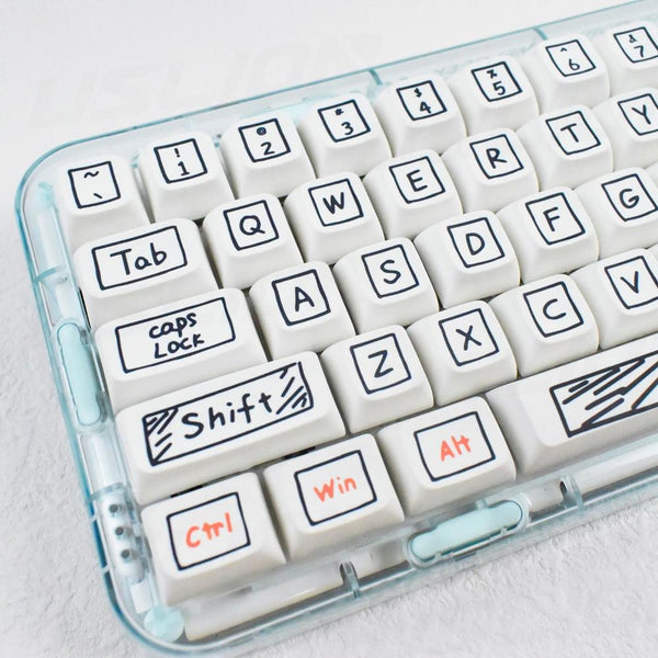 Keyboards & Keypads Keycap Keyboard White Notes Theme 125 Keys Mechanical Custom Anime