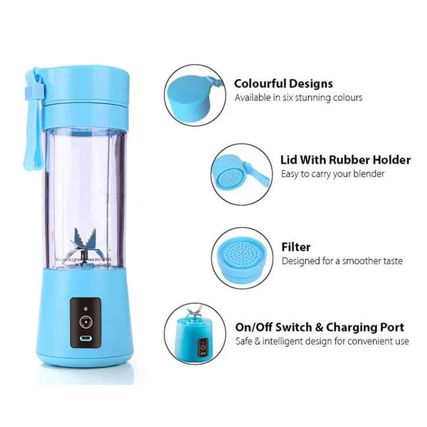 Juicers Mini Juicer White 380 Millilitre Usb Portable Blender Bottle Squeezer Extractor Machine