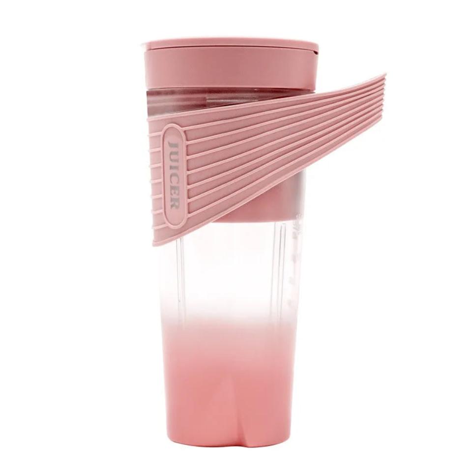 Juicers Mini Juicer Pink 460 Millilitre Wireless Portable Blender With Straw Electric Mixer