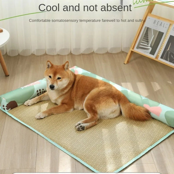 Pet Beds Pet Bed Green Bilateral Breathable Cushion Portable Cooling Mat