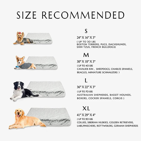 Pet Beds Pet Bed Gray White Removable Calming Soft Plush Cushion Mat