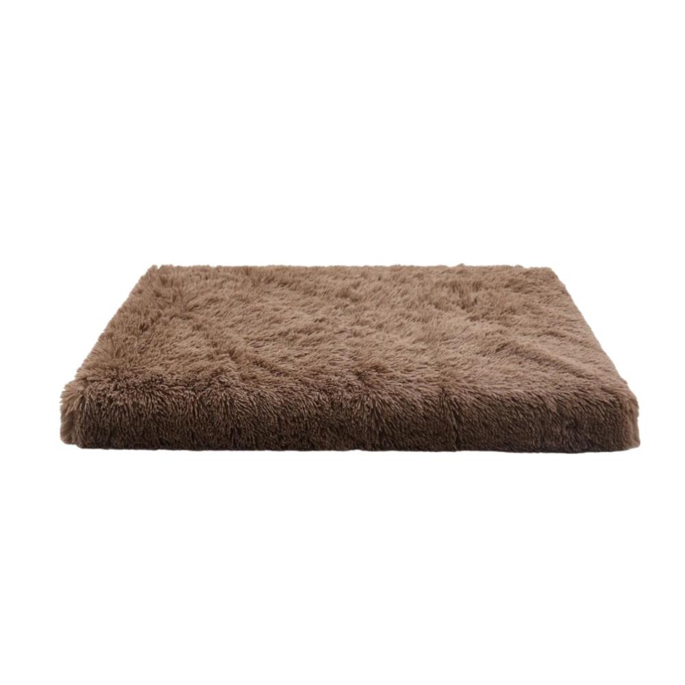 Pet Beds Pet Bed Dark Curry Removable Calming Soft Plush Cushion Mat