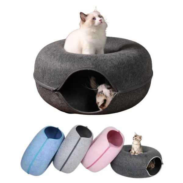 Pet Beds Pet Bed Pink Cat Tunnel Dual Use Indoor Kitten Toys