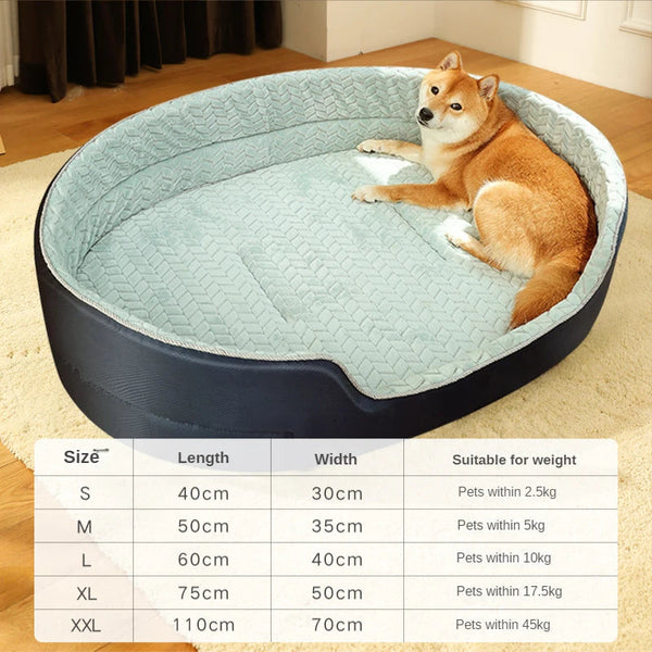 Pet Beds Pet Bed Black And Blue Double Sided Dog Mat Kennel Soft Fleece Sofa