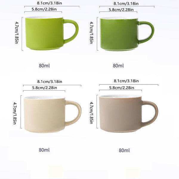 Mugs Ceramic Coffee Mug Multicolor Set Of Five Round Non Slip Drinkware