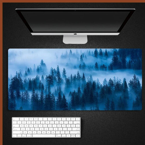 Desk Mats Mouse Pad Ice Blue 400 X 800 3 Mm Non Slip Rubber Mat For Computers And Laptops