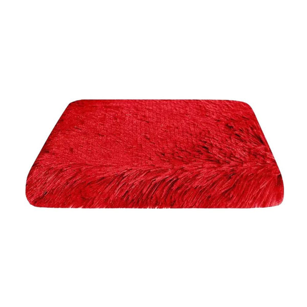 Pet Beds Pet Bed Red Removable Calming Soft Plush Cushion Mat