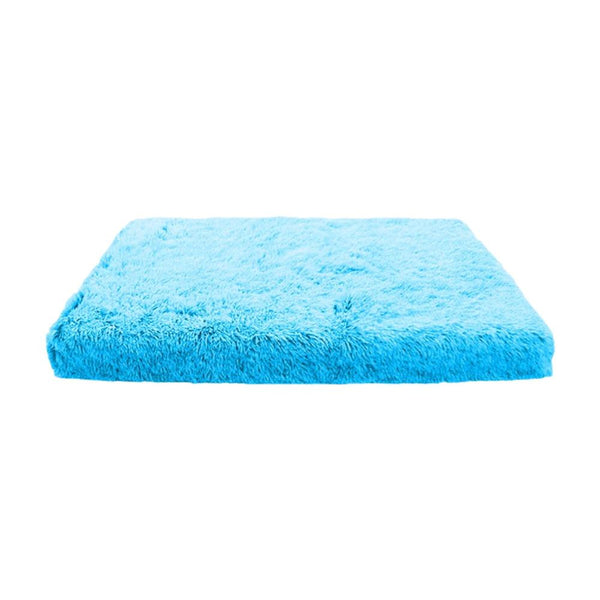 Pet Beds Pet Bed Blue Removable Calming Soft Plush Cushion Mat