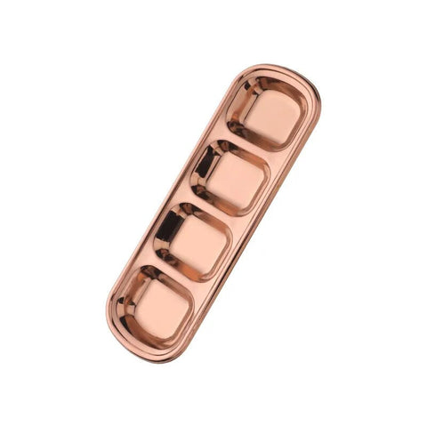 Plates Rose Gold Stainless Steel Seasoning Sauce Dish Dipping Kitchenware