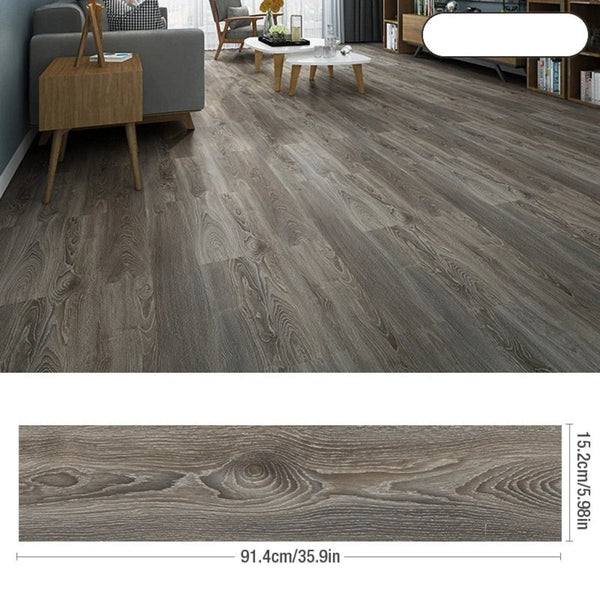 Floor & Wall Tiles 5Pcs Vinyl Tile Dark Driftwood Stain Self Adhesive Floor Wood Grain Stickers