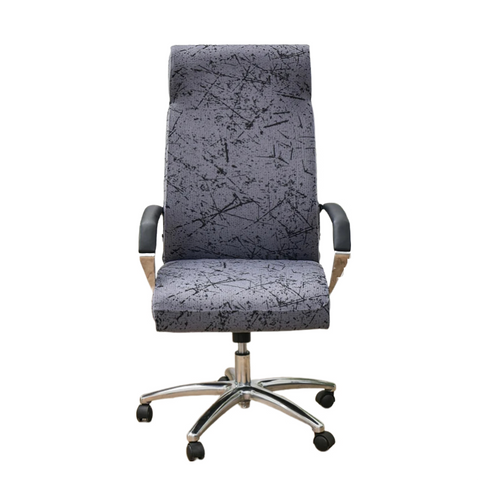 Chair Covers Office Chair Cover Dark Grey Scratch Design Large Non Slip Rotating Seat Case Universal Armrest Protector For Business Use