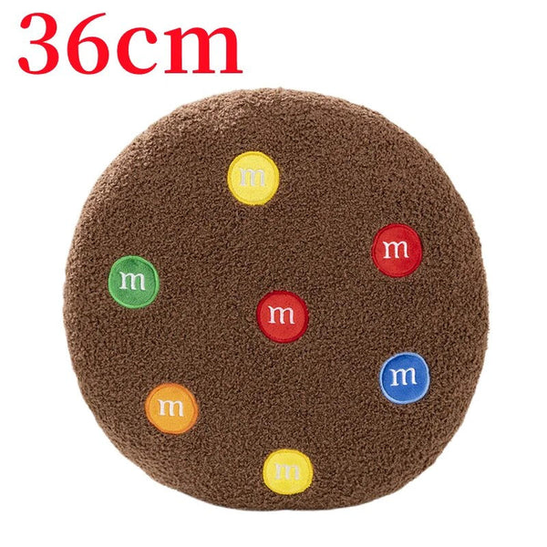 Cushions & Decorative Pillows Plush Pillow Dark Brown Chocolate Cookies Biscuit Shape Stuffed Soft Cushion