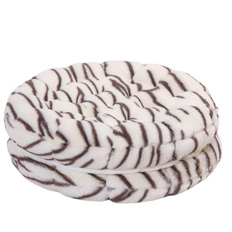 Cushions & Decorative Pillows Plush Pillow White Tiger Round Double Biscuit Shape Stuffed Soft Cushion