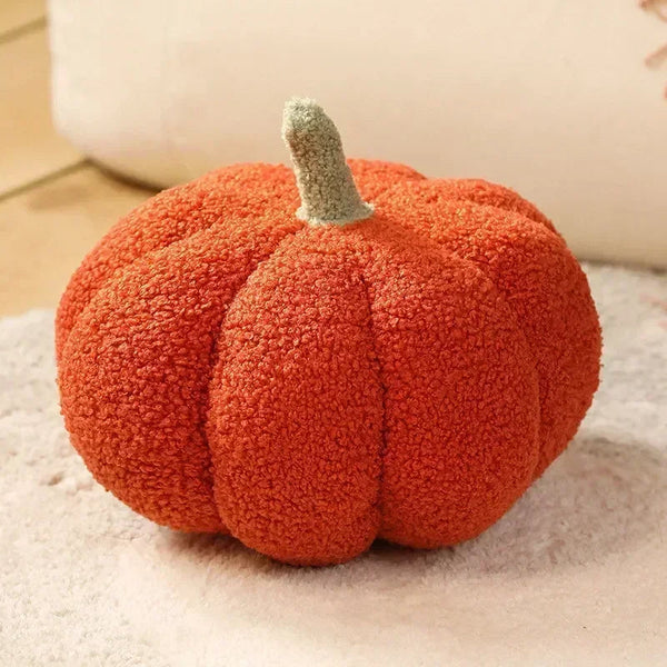 Cushions & Decorative Pillows Throw Pillows Dark Orange Lamb Fleece Pumpkin Plush Toys For Home Decor 35Cm