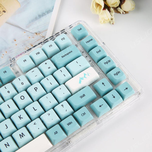 Keyboards & Keypads Keycap Keyboard Ice Blue 126 Japanese Keys Mechanical Switch Box Pack