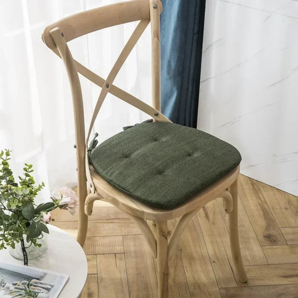 Cushions & Decorative Pillows Chair Cushion With Straps Forest Green Seat Pad Mat Dining Room And Outdoor Garden