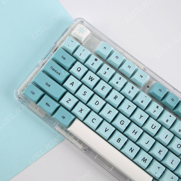 Keyboards & Keypads Keycap Keyboard Ice Blue 126 English Keys Mechanical Switch Box Pack