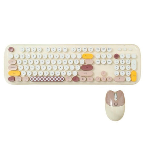 Keyboards & Keypads Bluetooth Keyboard And Mouse Combo Set Wireless Retro Design For Computers Tablets