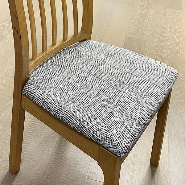 Slipcovers Chair Cover Light Grey Corn Kennel Pattern Stretch Seat For Home Dining Kitchen