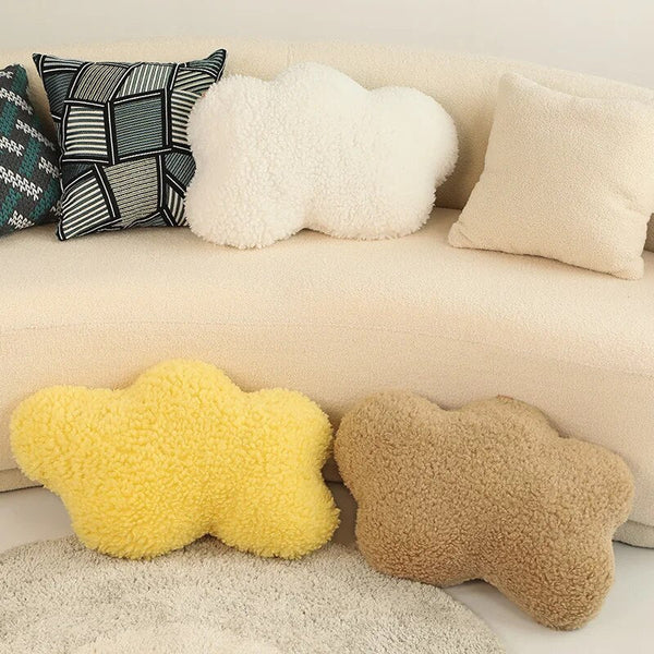 Cushions & Decorative Pillows Plush Pillow Brown Cloud Shape Stuffed Soft Seat Cushion Room Decor