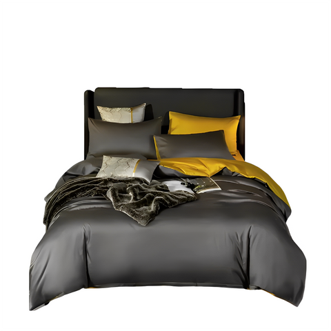 Single Bed Comforters Duvet Comforter Set Twin Deep Grey Yellow Egyptian Cotton Thick Blanket Bedspread