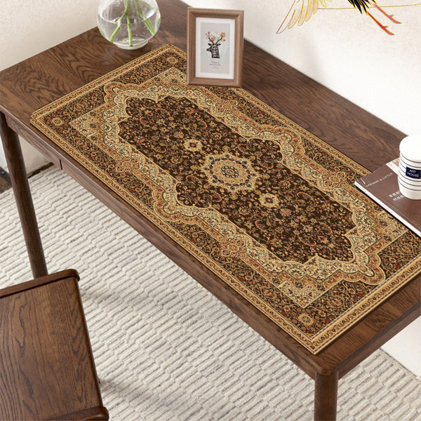 Desk Mats Mouse Pad Brown 350X600x2mm Persian Rug Full Desk Mat Gaming Rubber Protector