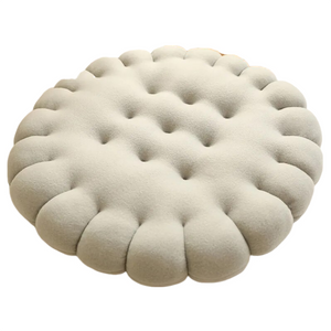 Cushions & Decorative Pillows Plush Gray Round Biscuit Shape Stuffed Soft Pillow Cushion Home Decor